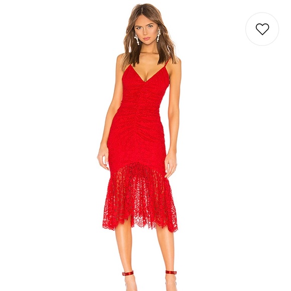 NBD Dresses & Skirts - NBD red lace dress size xs